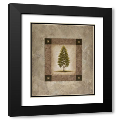 European Pine I Black Modern Wood Framed Art Print with Double Matting by Marcon, Michael