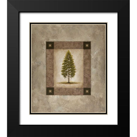 European Pine I Black Modern Wood Framed Art Print with Double Matting by Marcon, Michael