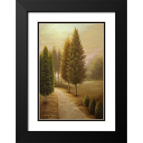 Auburn I Black Modern Wood Framed Art Print with Double Matting by Marcon, Michael