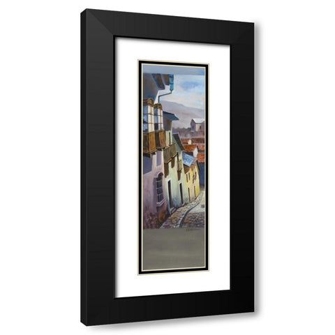 Pueblito I Black Modern Wood Framed Art Print with Double Matting by Arenas, Nelly