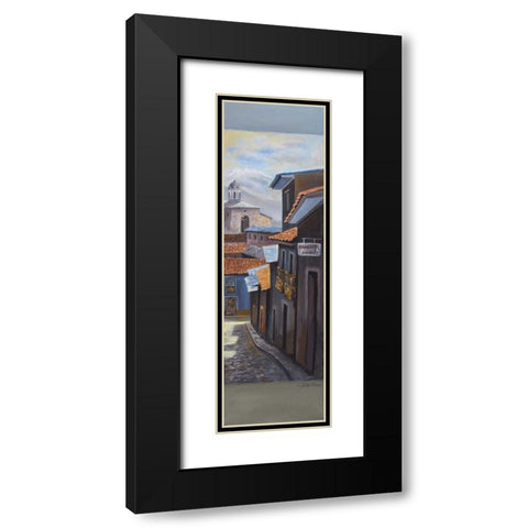 Pueblito II Black Modern Wood Framed Art Print with Double Matting by Arenas, Nelly
