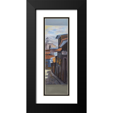 Pueblito II Black Modern Wood Framed Art Print with Double Matting by Arenas, Nelly