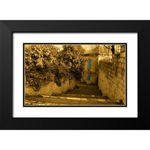 Jerusalem I Black Modern Wood Framed Art Print with Double Matting by Mabat, Ynon
