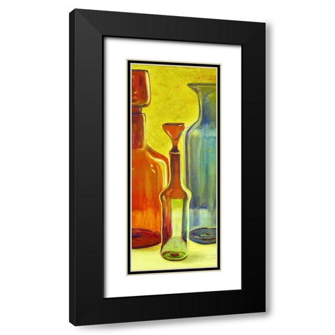 Murano Glass Panel I Black Modern Wood Framed Art Print with Double Matting by Pinto, Patricia