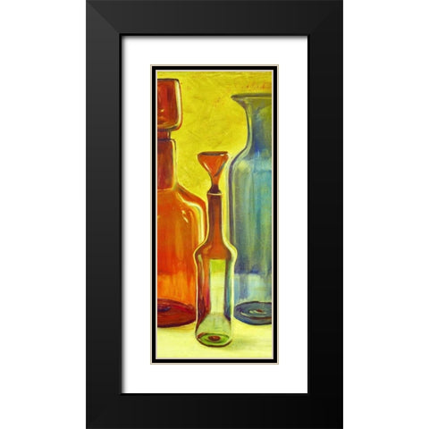 Murano Glass Panel I Black Modern Wood Framed Art Print with Double Matting by Pinto, Patricia