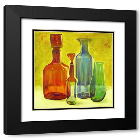Murano Glass II Black Modern Wood Framed Art Print with Double Matting by Pinto, Patricia