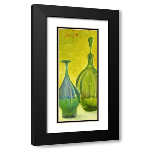 Murano Glass Panel II Black Modern Wood Framed Art Print with Double Matting by Pinto, Patricia