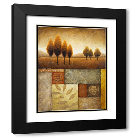 Plainview II Black Modern Wood Framed Art Print with Double Matting by Marcon, Michael