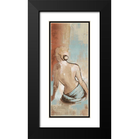 Seated Woman Panel I Black Modern Wood Framed Art Print with Double Matting by Loreth, Lanie