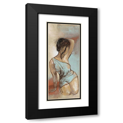Seated Woman Panel II Black Modern Wood Framed Art Print with Double Matting by Loreth, Lanie