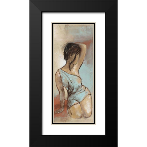 Seated Woman Panel II Black Modern Wood Framed Art Print with Double Matting by Loreth, Lanie