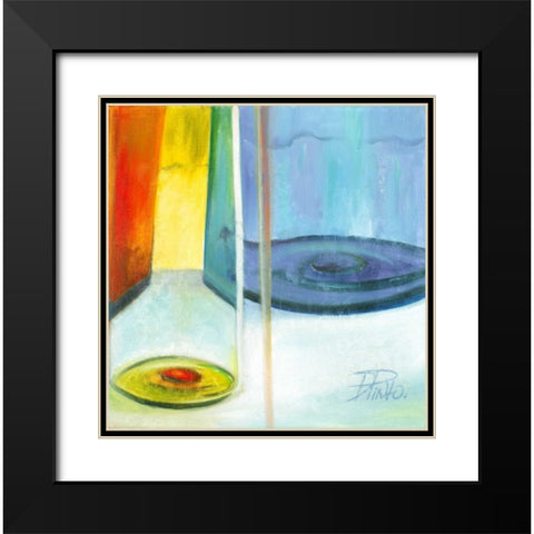 Color Glasses VI Black Modern Wood Framed Art Print with Double Matting by Pinto, Patricia