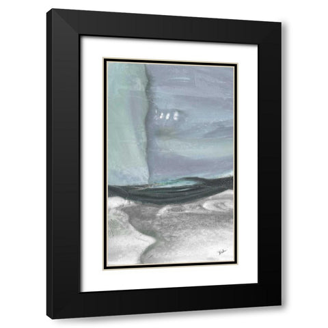 Glass Abstract II Black Modern Wood Framed Art Print with Double Matting by Pinto, Patricia