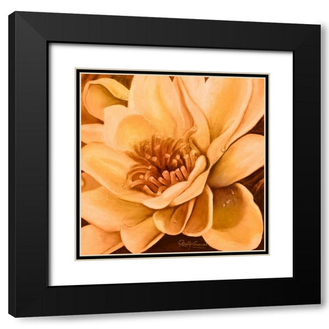Flor de Loto I Black Modern Wood Framed Art Print with Double Matting by Arenas, Nelly