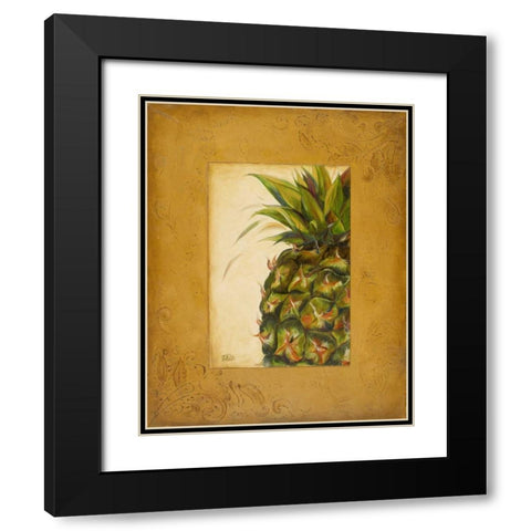 Media PiÃ±a I Black Modern Wood Framed Art Print with Double Matting by Pinto, Patricia