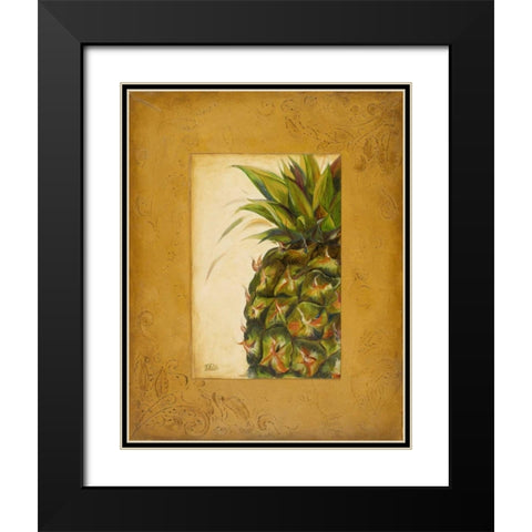 Media PiÃ±a I Black Modern Wood Framed Art Print with Double Matting by Pinto, Patricia
