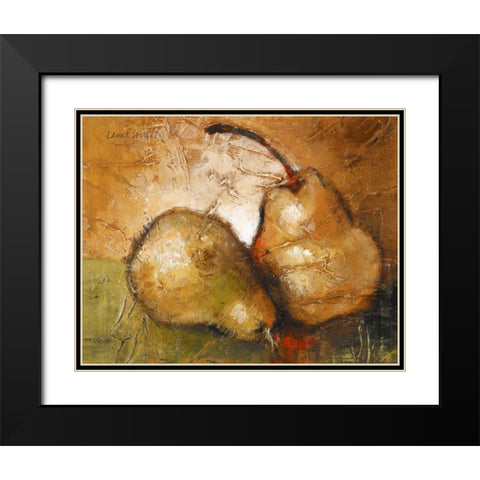 Pear Study II Black Modern Wood Framed Art Print with Double Matting by Loreth, Lanie