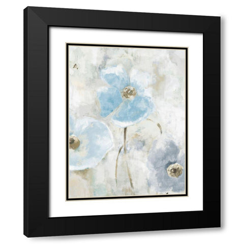 Blue Spring Begins Black Modern Wood Framed Art Print with Double Matting by Loreth, Lanie
