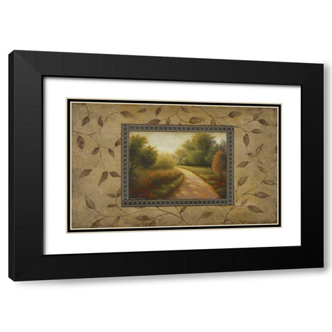 New Country Road Black Modern Wood Framed Art Print with Double Matting by Marcon, Michael