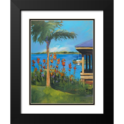 The Lake Black Modern Wood Framed Art Print with Double Matting by Slivka, Jane