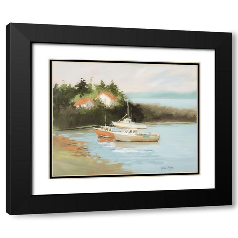 Sail Boats Black Modern Wood Framed Art Print with Double Matting by Slivka, Jane