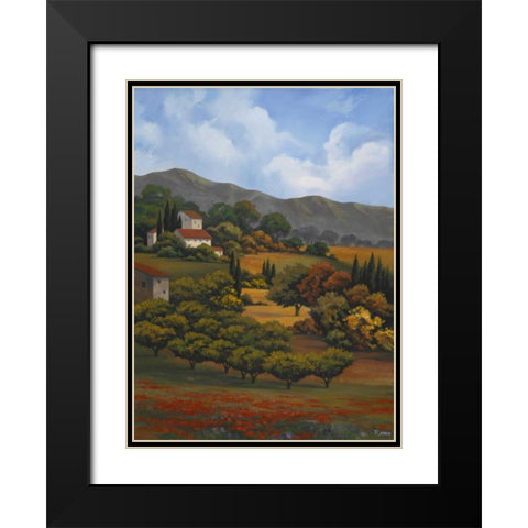 Italian Countryside I Black Modern Wood Framed Art Print with Double Matting by Rhyan, Vivien