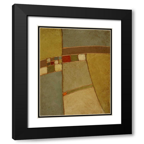 Terra Verde I Black Modern Wood Framed Art Print with Double Matting by Loreth, Lanie