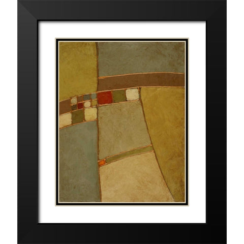 Terra Verde I Black Modern Wood Framed Art Print with Double Matting by Loreth, Lanie