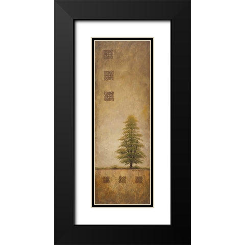 Chippewa Tree II Black Modern Wood Framed Art Print with Double Matting by Marcon, Michael
