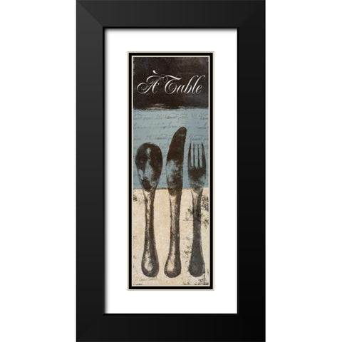 A Table Black Modern Wood Framed Art Print with Double Matting by Loreth, Lanie