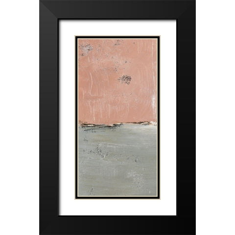 The Blushing Edge Panel I Black Modern Wood Framed Art Print with Double Matting by Loreth, Lanie