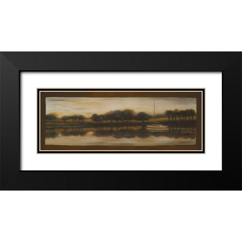 Sepia Landscape I Black Modern Wood Framed Art Print with Double Matting by Arenas, Nelly