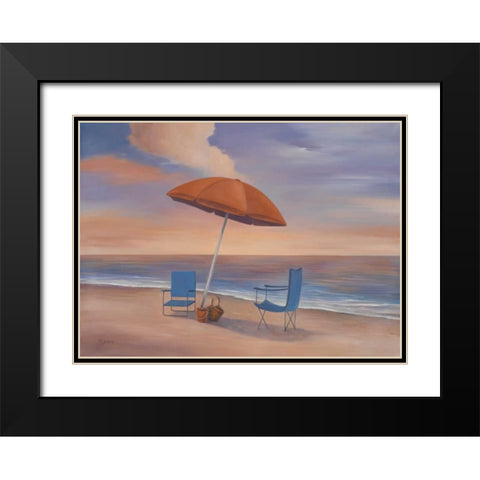 Day By The Shore Black Modern Wood Framed Art Print with Double Matting by Rhyan, Vivien