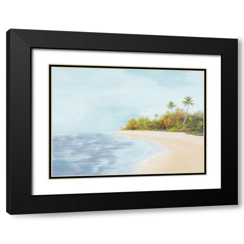 New Tropical Beach I Black Modern Wood Framed Art Print with Double Matting by Rhyan, Vivien