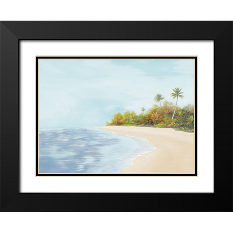 New Tropical Beach I Black Modern Wood Framed Art Print with Double Matting by Rhyan, Vivien