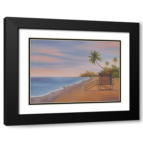 Tropical Beach II Black Modern Wood Framed Art Print with Double Matting by Rhyan, Vivien