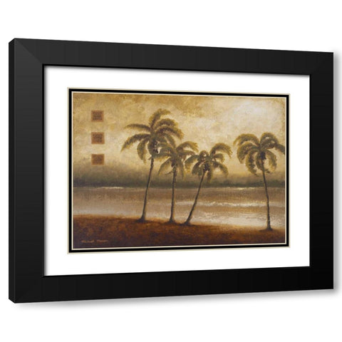 Tropical Escape I Black Modern Wood Framed Art Print with Double Matting by Marcon, Michael