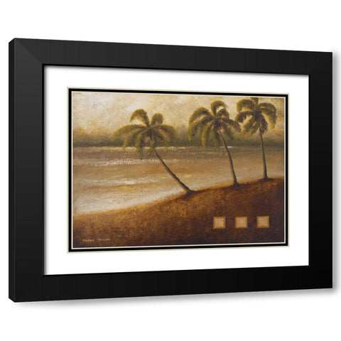 Tropical Escape II Black Modern Wood Framed Art Print with Double Matting by Marcon, Michael