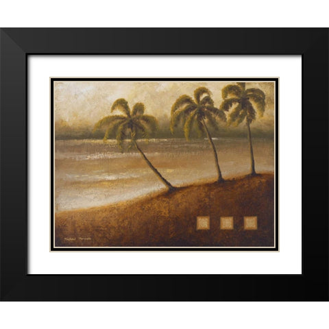 Tropical Escape II Black Modern Wood Framed Art Print with Double Matting by Marcon, Michael