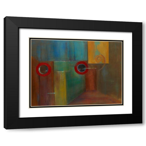 Satori II Black Modern Wood Framed Art Print with Double Matting by Vargas, Iris