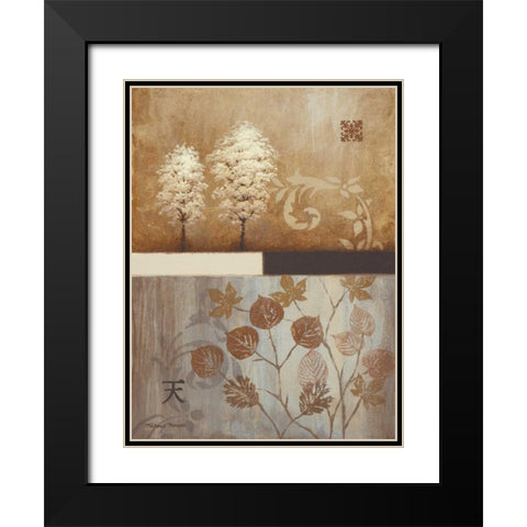 From West to East Black Modern Wood Framed Art Print with Double Matting by Marcon, Michael