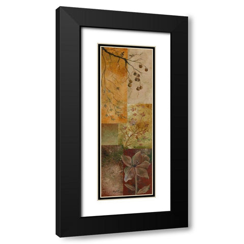 Overlapping Squares II Black Modern Wood Framed Art Print with Double Matting by Londono, Elizabeth