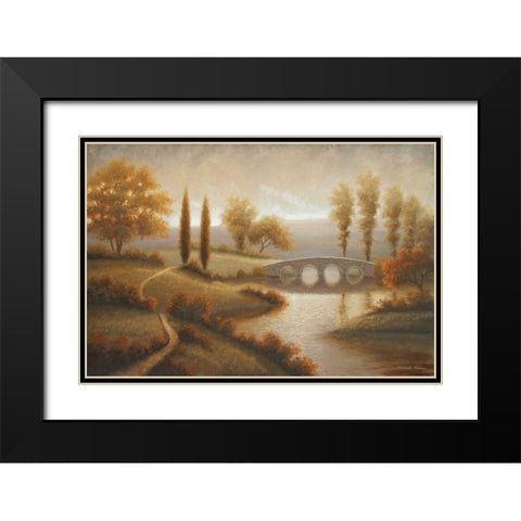 Wishing for July Black Modern Wood Framed Art Print with Double Matting by Marcon, Michael