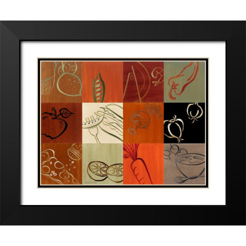 Smorgasbord Black Modern Wood Framed Art Print with Double Matting by Loreth, Lanie