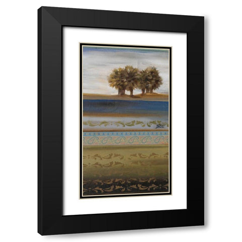 Desert Palms I Black Modern Wood Framed Art Print with Double Matting by Pinto, Patricia