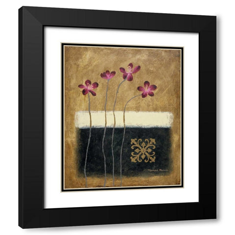 Color Field Blossom II Black Modern Wood Framed Art Print with Double Matting by Marcon, Michael
