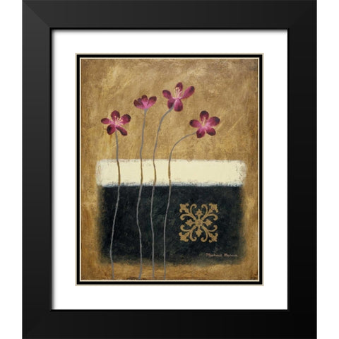 Color Field Blossom II Black Modern Wood Framed Art Print with Double Matting by Marcon, Michael