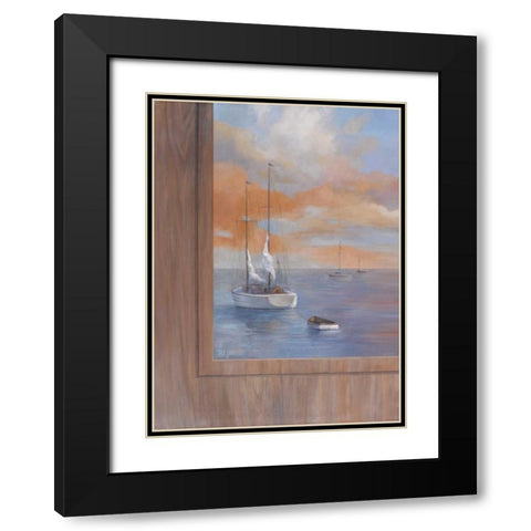 Sailing at Sunset I Black Modern Wood Framed Art Print with Double Matting by Rhyan, Vivien