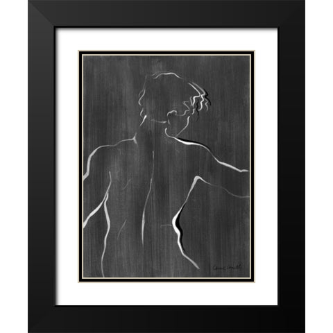 Sketched in Black I Black Modern Wood Framed Art Print with Double Matting by Loreth, Lanie
