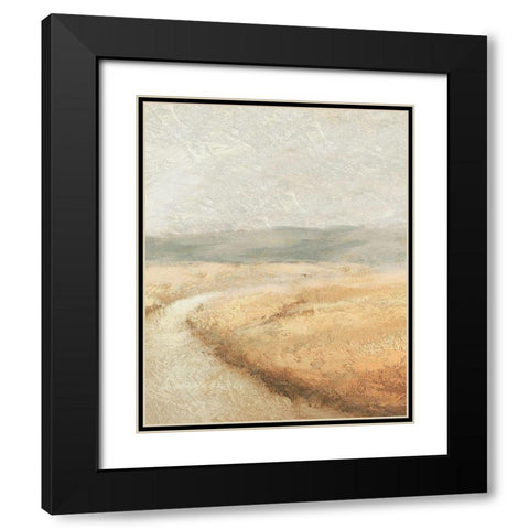 Winding Path Black Modern Wood Framed Art Print with Double Matting by Marcon, Michael